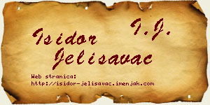 Isidor Jelisavac vizit kartica